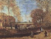 Vincent Van Gogh The Parsonage Garden at Nuenen with Pond and Figures (nn04) oil painting reproduction